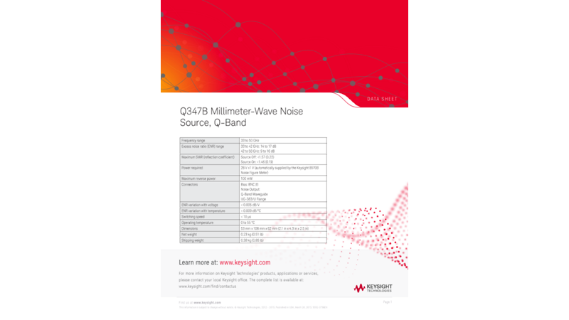 R347B Millimeter-Wave Noise Source, Q-Band